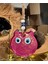 El Yapımı Hediyelik Dekoratif Nazar Boncuklu, Kedi Figürlü Pembe Renk Simli ve İpli 25 cm Cam Duvar Süsü 5