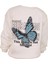 Unisex Oversize 3 Iplik Şardonlu Renkli Kelebek Baskılı Sweatshirt 2
