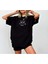 Bear Lover Baskılı Siyah Kadın Oversize T-Shirt Salaş Boyfirend 1