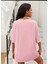 Tiny Heart Baskılı Kadın Oversize Kırmızı Salas T-Shirt Boyfriend 3