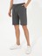 Erkek Gri Melanj Comfort Fit Örme Şort 50251962-VR109 2