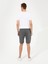 Erkek Gri Melanj Comfort Fit Örme Şort 50251962-VR109 4