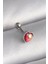 316L Çelik Gümüş Renk Kırmızı Mineli Kalp Tragus Piercing 1