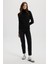 Kadın Norah Siyah Beli Lastikli Gabardin Pantolon - 11802G-028 1