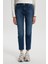Kadın Petra Dirty Dark Blue Boyfriend Jean Pantolon - 10753DDB-274 2