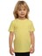 Açık Sarı Basic Unisex Çocuk Sıfır Yaka Kısa Kollu Tişört 1