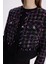 Tweed Desenli Düğme Detaylı Fuşya Ikili Takım TK-1397 2