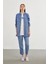 Denim Gömlek Bluz Mavi Ikili Takım TK-1254 2
