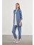 Denim Gömlek Bluz Mavi Ikili Takım TK-1254 5