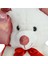Parlak Kumaş Balonlu Beyaz Ayı Peluş 40 cm 62502 3