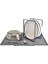Gri 33X43,5 cm Silikon Bulaşık Kurutma Matı Bulaşıklık CIN961 3