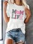 Kadın Anne /mama /mother Baskılı Beyaz Salaş Oversize Boyfirend T-Shirt 1