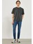 Erkek Teos Dirty Dark Blue Skinny Jean Pantolon 1
