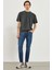 Erkek Teos Dirty Dark Blue Skinny Jean Pantolon 2