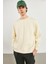 Erkek Clark Kemik Sıfır Yaka Oversize Sweatshirt 1