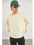 Erkek Clark Kemik Sıfır Yaka Oversize Sweatshirt 5