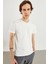 Erkek Nick Beyaz V Yaka Slim Fit Basic Tişört 1
