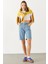Gabriel Med Blue Regular Fit Jean Şort - Med Blue 4
