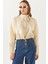 Brenna Dik Yaka Şardonlu Sweatshirt - Kemik 5