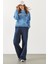 Pasific Baskılı Sweatshirt - Mavi 2