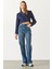 Wanda Ekstra Yüksek Bel Rigit Lyocell Dark Blue Wide Leg Jean Pantolon - Dark Blue 5
