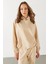 Norah Yakası Detaylı Regular Fit Sweatshirt - Taş 3