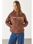 Pasific Baskılı Sweatshirt - Kahverengi 1