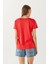 Boyfriend V Yaka Regular Fit Modal Tişört(Tencel)(Tm) - Mercan 2