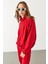 Norah Yakası Detaylı Regular Fit Sweatshirt - Kırmızı 4
