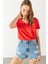 Boyfriend V Yaka Regular Fit Modal Tişört(Tencel)(Tm) - Mercan 5