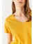 Boyfriend V Yaka Regular Fit Modal Tişört(Tencel)(Tm) - Kayısı 3