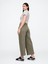 Kadın Haki Wide Leg Crop Jean Pantolon 3