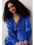 Blue Velvet Saks Mavisi Gömlek Pantolon Pijama Takımı 2