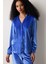 Blue Velvet Saks Mavisi Gömlek Pantolon Pijama Takımı 3