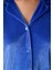 Blue Velvet Saks Mavisi Gömlek Pantolon Pijama Takımı 4