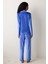 Blue Velvet Saks Mavisi Gömlek Pantolon Pijama Takımı 5