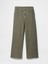 Kadın Haki Wide Leg Crop Jean Pantolon 2