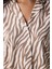 Pamuklu Zebra Gömlek Pantolon Çok Renkli Pijama Takımı 3