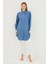 Denim Gömlek Yaka Mavi Tunik T-1115 1