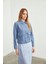 Denim Cep Detaylı Spor Mavi Ceket C-0095 3