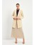 Kruvaze Yaka Blazer Ekru Ceket C-0052 4