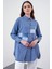 Denim Payet Detaylı Mavi Gömlek G-0054 3
