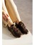 Bellıve Acı Kahve Cilt Çift Bağcık Trend Model Sneaker 1