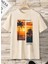 Gün Batımı Baskılı Basic T-Shirt 1