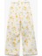 Pamuklu Çiçek Desenli Kemer Detaylı Geniş Paça Pantolon 2