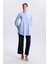 Kol Düğmeli Mavi Poplin Tunik T-1506 3