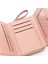 Bayanlar Kısa Fermuarlı Cüzdan Clutch Düz Renkli Basit Para Cüzdan Kart Tutucu (Yurt Dışından) 4