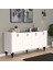 Titanyum (Mermer-Beyaz) Modern Konsol, Çok Amaçlı Dolap, Dresuar, Mutfak Dolabı, Kiler Dolabı, Tv Ünitesi 1
