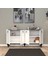 Titanyum (Mermer-Beyaz) Modern Konsol, Çok Amaçlı Dolap, Dresuar, Mutfak Dolabı, Kiler Dolabı, Tv Ünitesi 4