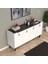 Titanyum (Mermer-Beyaz) Modern Konsol, Çok Amaçlı Dolap, Dresuar, Mutfak Dolabı, Kiler Dolabı, Tv Ünitesi 5